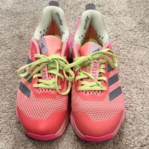 Adidas  Drop set Coral and Lime Athletic Shoes
